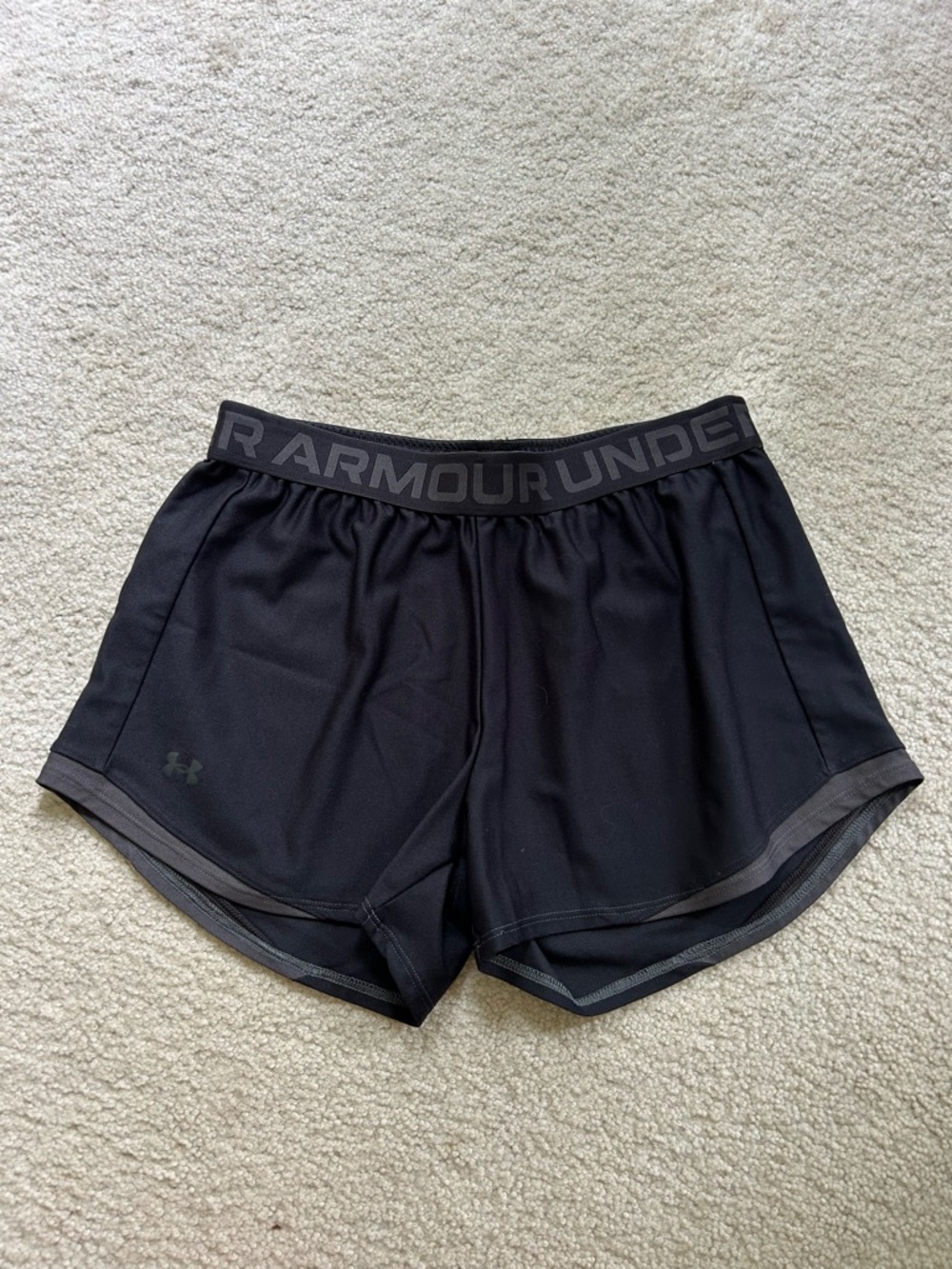 Under Armour Black Women's Athletic Shorts with Branded Waistband